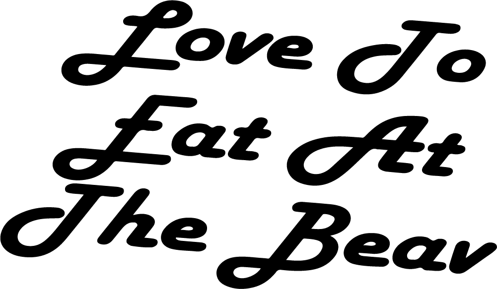 A green background with black lettering that says " love eats all the best ".